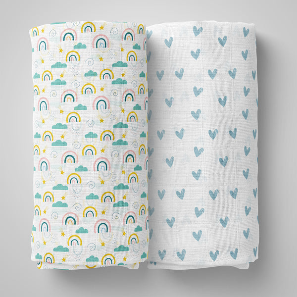 1st Step Muslin Swaddle 60cm*75cm (Pack of 2)