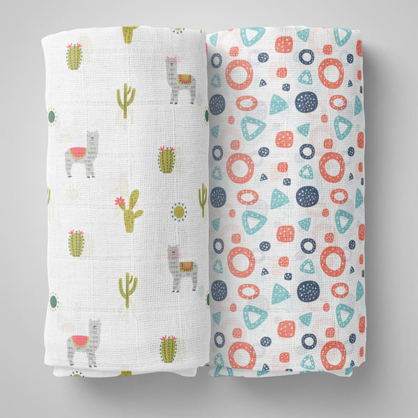1st Step Muslin Swaddle 60cm*75cm (Pack of 2)
