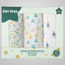 1st Step Muslin Swaddle 90cm*90cm (Pack of 3)