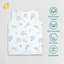 1st Step 100% Soft Muslin Cotton Snap Button Baby Jhabla - Pack Of 4 - 0-3 Months