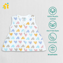 1st Step 100% Soft Muslin Cotton Button Baby Frock - Pack Of 4 - 6-9 Months