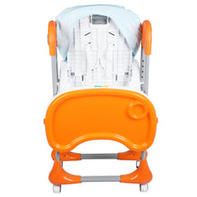 1st Step Little Lux Baby High Chair with 5 Point Safety Harness, 7 Level Height Adjustment (Orange)