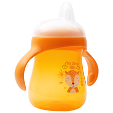 1st Step Matte Collection BPA Free Soft Spout Sipper With Twin Handles for Easy Grip  (Orange)