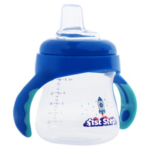 1st Step 2 in 1 BPA Free Polypropylene Feeding Bottle Cum Soft Spout Sipper with Twin Handle (Mint Green)