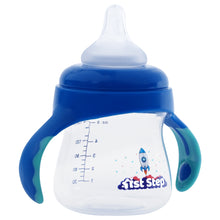1st Step 2 in 1 BPA Free Polypropylene Feeding Bottle Cum Soft Spout Sipper with Twin Handle (Mint Green)