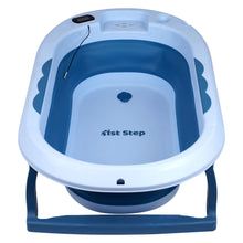 1st Step Folding Bath Tub with Thermometer and Anti-Skid Base for Kids of 0 to 3 Years (Blue)