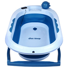 1st Step Folding Bath Tub with Thermometer and Anti-Skid Base for Kids of 0 to 3 Years (Blue)