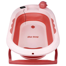 1st Step Folding Bath Tub with Thermometer and Anti-Skid Base for Kids of 0 to 3 Years (Pink)
