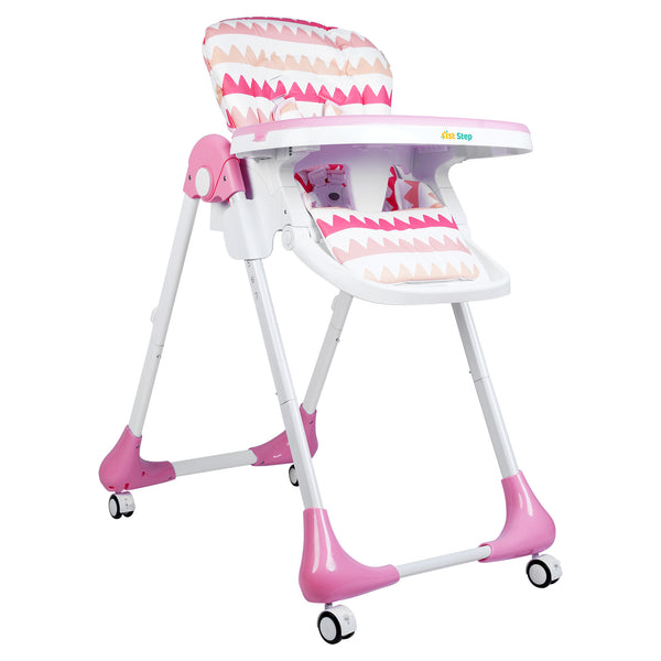 1st Step Little Lux Baby High Chair with 5 Point Safety Harness, 7 Lev