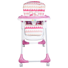1st Step Little Lux Baby High Chair with 5 Point Safety Harness, 7 Level Height Adjustment (Pink)