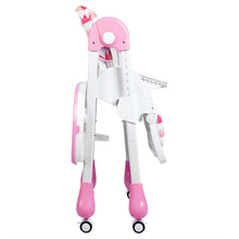 1st Step Little Lux Baby High Chair with 5 Point Safety Harness, 7 Level Height Adjustment (Pink)