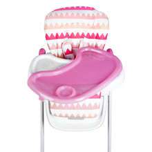 1st Step Little Lux Baby High Chair with 5 Point Safety Harness, 7 Level Height Adjustment (Pink)