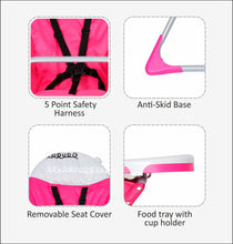 1st Step High Chair With 5 Point Safety Harness-Pink  (Pink)