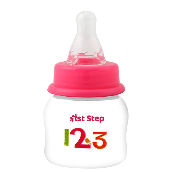 1st Step BPA Free Baby Feeding Bottle with Anti-Colic Nipple (60ml, Pink)