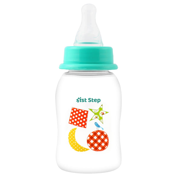 1st Step BPA Free Baby Feeding Bottle with Anti-Colic Nipple (120ml, Mint Green)