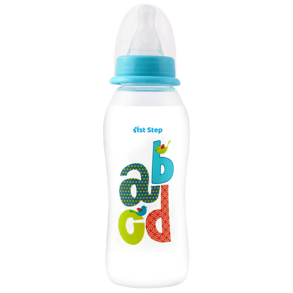 1st Step BPA Free Baby Feeding Bottle with Anti-Colic Nipple (240ml, Blue)