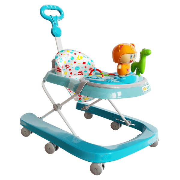 1st Step Walker with Push Handle, Musical Play Tray and Multi Level Height Adjustment