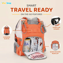 1st Step Smart And Multi-Functional Diaper Bag - Orange