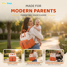 1st Step Smart And Multi-Functional Diaper Bag - Orange