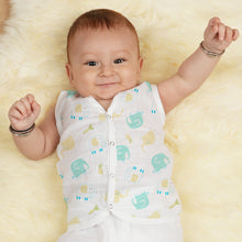 1st Step 100% Soft Muslin Cotton Snap Button Baby Jhabla - Pack Of 4 - 0-3 Months