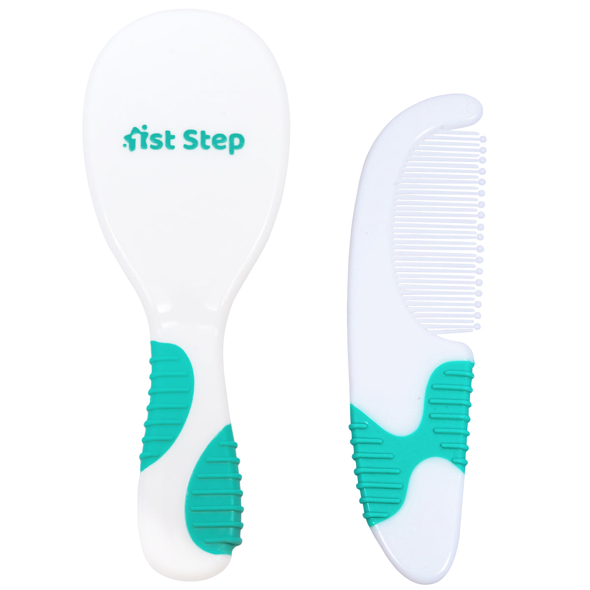 1st Step Comb & Brush Set with Soft Bristles (Mint Green)