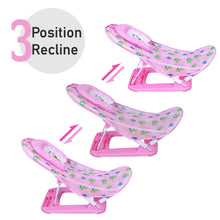 1st Step Baby Bather with 3 Level Recline and Anti-Skid Base (Pink)