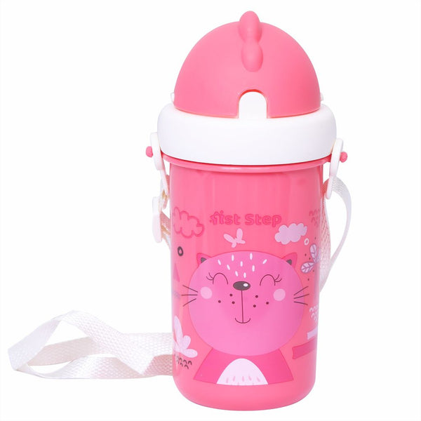 1st Step Matte Collection Ideal for Montessori BPA Free Polypropylene Soft Straw Sipper with Twin Handles for Easy Grip - Pink