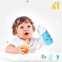 1st Step Matte Collection Ideal for Montessori BPA Free Polypropylene Soft Straw Sipper with Twin Handles for Easy Grip - Blue