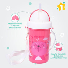 1st Step Matte Collection Ideal for Montessori BPA Free Polypropylene Soft Straw Sipper with Twin Handles for Easy Grip - Pink