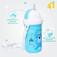 1st Step Matte Collection Ideal for Montessori BPA Free Polypropylene Soft Straw Sipper with Twin Handles for Easy Grip - Blue