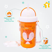 1st Step Matte Collection Ideal for Montessori BPA Free Polypropylene Soft Straw Sipper with Twin Handles for Easy Grip - Orange