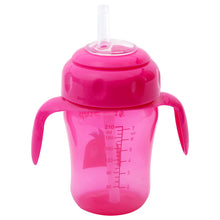 1st Step 210ml Birdie BPA Free Non-SpiII Interchangeable Sipper / Sippy Cup with Soft Silicone Spout And Straw-Pink
