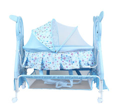 1st Step Cradle With Swing, Mosquito Net And Storage Basket-Blue