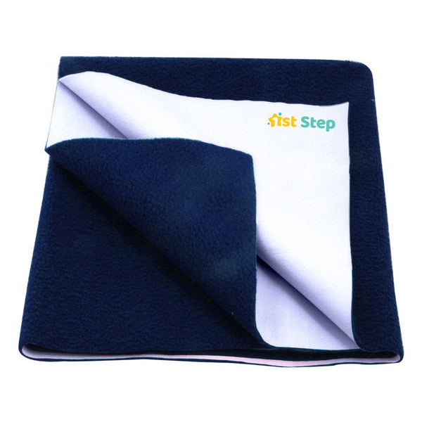 1st Step Supa - Dry Extra Absorbent Dry Sheet/Bed Protector/Mattress Protector (Blue, Large(100 * 140 cm))