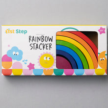 1st Step 7 Pcs Natural Wooden Rainbow Stacker
