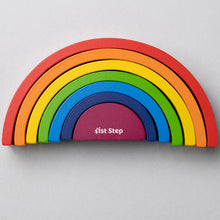 1st Step 7 Pcs Natural Wooden Rainbow Stacker