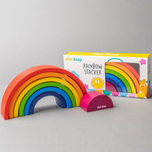 1st Step 7 Pcs Natural Wooden Rainbow Stacker