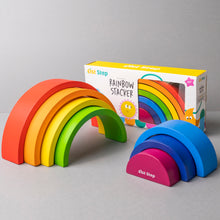 1st Step 7 Pcs Natural Wooden Rainbow Stacker