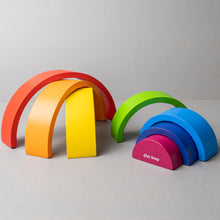 1st Step 7 Pcs Natural Wooden Rainbow Stacker