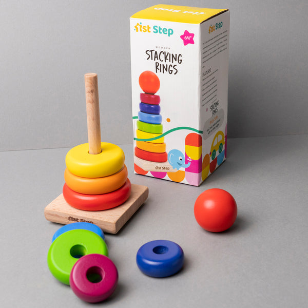 1st Step 7 Pcs Natural Wooden Staking Rings