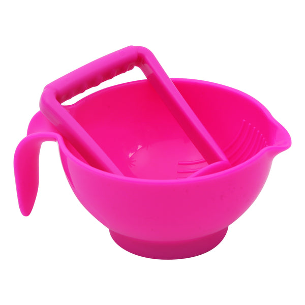 1st Step Portable Grinding Feeding Masher/Serving Bowl for Baby Food Preparation with Spoon - Pink