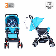 1st Step Yoyo Baby Stroller with 5 Point Safety Harness and Reversible Handlebar Stroller-Blue