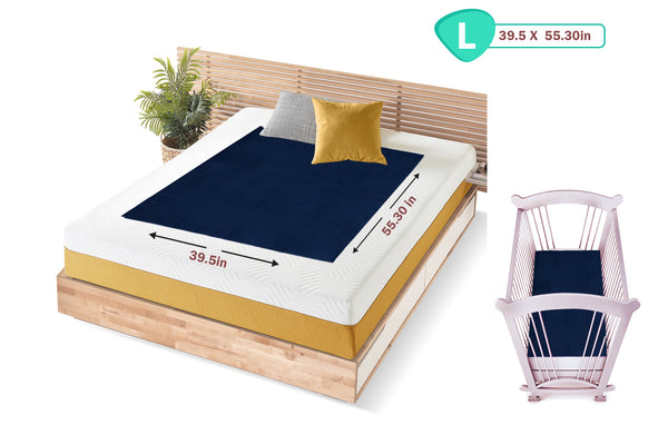 1st Step Supa - Dry Extra Absorbent Dry Sheet/Bed Protector/Mattress Protector (Blue, Large(100 * 140 cm))
