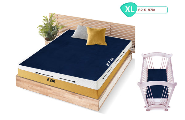 1st Step Supa - Dry Extra Absorbent Dry Sheet/Bed Protector/Mattress Protector (Blue, Extra Large (157 * 220 cm))