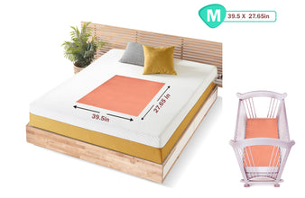 1st Step Supa - Dry Extra Absorbent Dry Sheet/Bed Protector/Mattress Protector (Orange, Medium (100 * 70 cm))