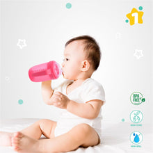 1st Step Matte Collection BPA Free Polypropylene Soft Spout Sipper with Twin Handles for Easy Grip - Pink