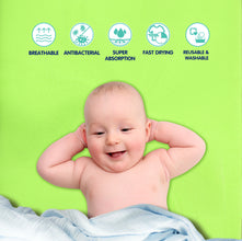 1st Step Supa - Dry Extra Absorbent Dry Sheet/Bed Protector/Mattress Protector (Green, Large(100 * 140 cm))