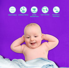 1st Step Supa - Dry Extra Absorbent Dry Sheet/Bed Protector/Mattress Protector (Purple, Small (50 * 70 cm))