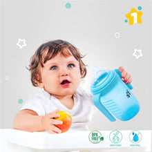 1st Step Matte Collection BPA Free Polypropylene Soft Spout Sipper with Twin Handles for Easy Grip - Blue