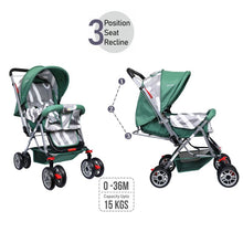 1st Step Yoyo Baby Stroller with 5 Point Safety Harness and Reversible Handlebar Stroller-Green